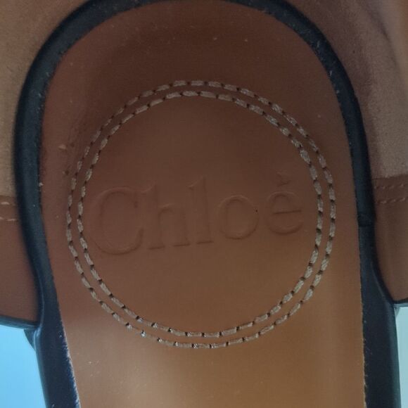 Chloé Black Gaile Leather Sandals Cut Out - Picture 7 of 12